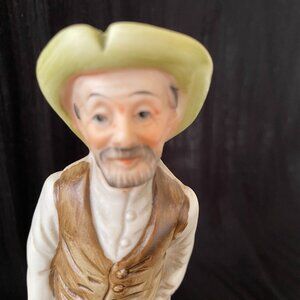 Vintage Norleans Japan Porcelain Figurine ~ Old Man carrying carrots